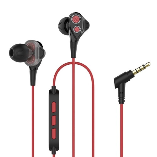 UiiSii T8 In-ear Stereo Earphones with Mic Dual Dynamic Driver Units Hi-Fi Earbuds Strong Bass Noise Reduction Volume Control Headphones