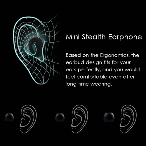 

Twins Wireless BT Headset Headphones HBQ-Q18 Mini Invisible Earbud Stereo Music Hands-free Calls In-Ear Earphone TWS True Wireless Ergonomic Design BT 4.2 Built-in Mic with Charging Box