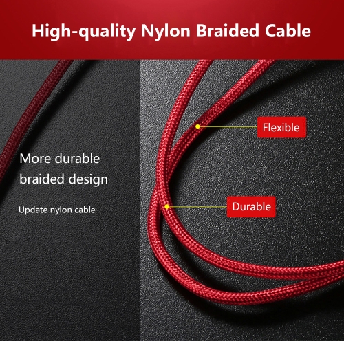 

High-quality Nylon Braided Type-C Lightning Micro USB Data Cable 3 in 1 Fast Charge Stable Data Transmission Charging Cable for iPhone X 8 Samsung Galaxy S9 S8 iOS Android Phone