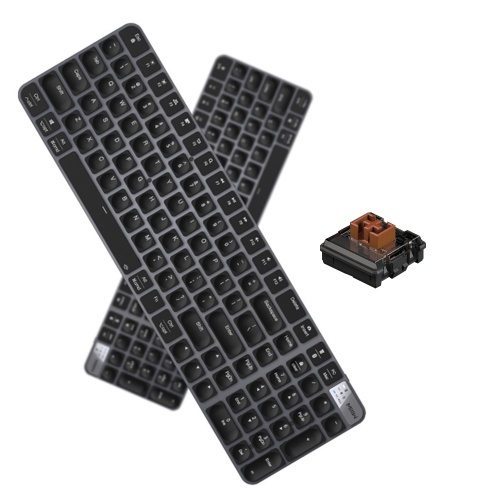 

MIIIW K10 102-Keys Wireless Mechanical Keyboard: BT + 2.4G Connectivity, Customizable Backlight, Ultra-Slim