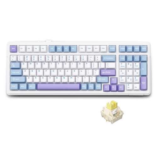 AULA F99 Mechanische Tastatur – Kabellos, Dichtungshalterung, Tri-Mode-Konnektivität, 99-Tasten-Gaming-Tastatur mit geringer Verzögerung und Lichteffekt