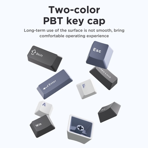 AULA F87 Mechanical Keyboard - Wireless, Gasket Structure, Tri-Mode Connectivity, 87-Key Low-Delay Gaming Keyboard with Light Effect 