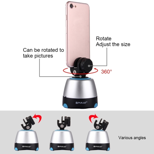 

PULUZ Pan-Tilt Panoramic Head with Remote Controller 360-degree Rotation Cloud Deck for Smartphone GoPro DSLR Camera