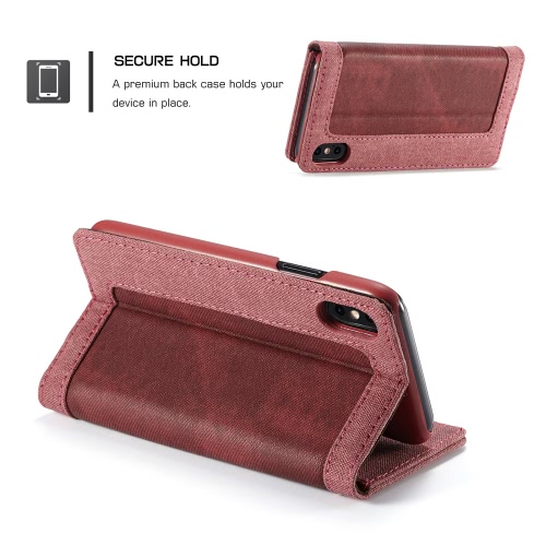 

CaseMe Multi-function Phone Case Cover PU Leather Protective Shell Wallet Phone Case Flip Holster Carrying Case Card Holder for iP