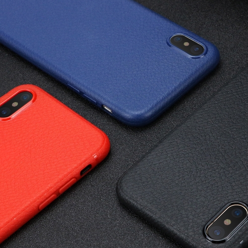 

FSHANG Luxury Litchi Зерно Мягкий чехол для телефона ТПУ Назад Обложка для Apple iPhone X с розничным пакетом