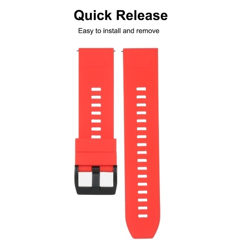 

22mm Watch Band Soft Silicone Quick-Release Strap with Buckle Breathable Watchband Wristband Compatible with 22mm Smart/Traditional Watch