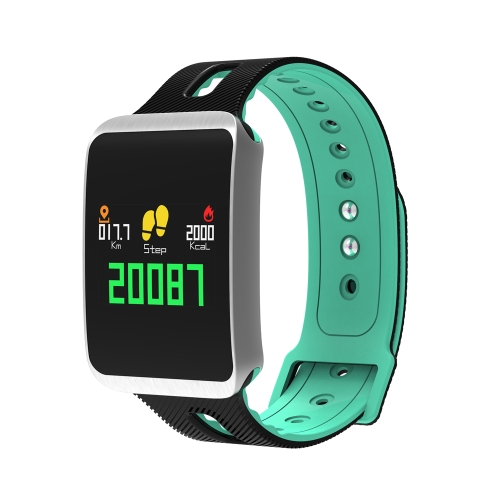 TF1 Smart Band OLED Touch Screen Motion Frequenza cardiaca Pressione sanguigna Monitoraggio del sonno Braccialetto intelligente Chiamate e App Promemoria 100 mAh Batteria a lunga durata