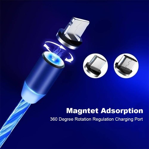 

1M LEDs Data Cable Lighting Multifunctional Dust Plug Design Mobile Phone Charging Cable