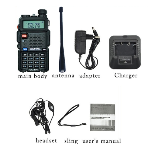 

BAOFENG UV-5R Interphone Radio FM Transceiver Walkie Talkie Two Way