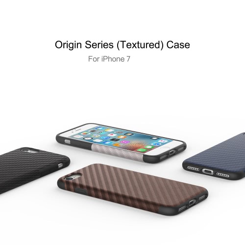 

ROCK Carbon Fiber Grain TPU Phone Case 360 Degree Full Protect Phone Cover Protective Shell High Quality Soft Case for iPhone 7 4.7inch
