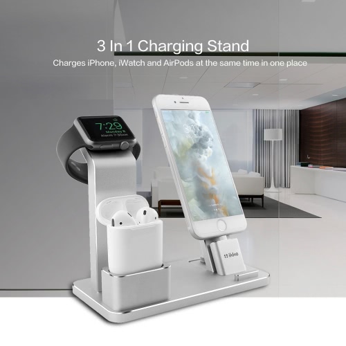 

4 in 1 Mobile Phone Stand Desk Charge Dock Station Bracket Cradle Stand Holder for iPhone 6 7 6S Plus iPad Mini 1 2 Air 2 iWatch AirPods