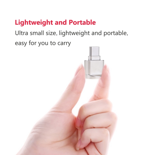 

USB Type C Card Reader Aluminum Alloy TF Flash Memory Card Reader OTG Adapter for MacBook Windows