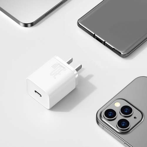 

Baseus Super Si Fast Charger 30W PD/QC Fast Charging Type-c Power Charger Compatible With iPhone iPad Xiaomi Huawei Smart Temperature Adjustment Quick Charger