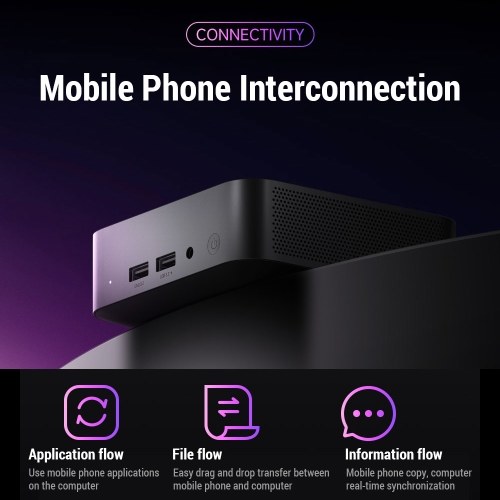2023 Original Xiaomi Mini Host 16GB 512GB SSD Portable PC Computer with Power Adapter 