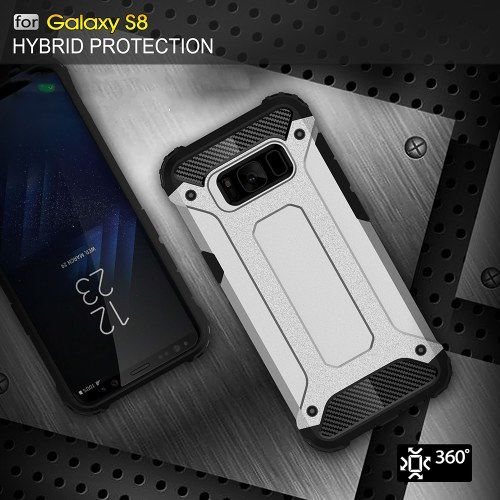 

For Samsung Galaxy S8 Case Slim Fit Dual Layer Hard Back Cover Bumper Protective Shock-Absorption & Skid-proof Anti-Scratch Case 5.8 inch
