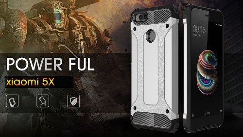 

For Xiaomi 5X Case Slim Fit Dual Layer Hard Back Cover Bumper Protective Shock-Absorption & Skid-proof Anti-Scratch Case 5.5 inch