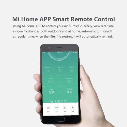 

Original Xiaomi Smart Air Purifier 2S OLED Display Mi Home APP Remote Control Energy-saving Smell Smoke Cleaner Home Office Air Purifiers