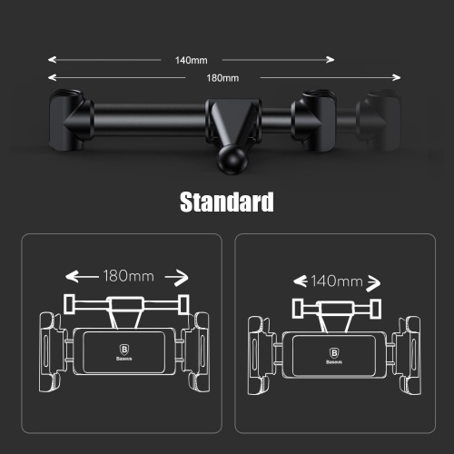 

Baseus Car Phone Stand Back Seat Bracket for Phone Pad Headrest Mount Foldable Clip Car Bracket Compatible with 4.5-12.3 inch