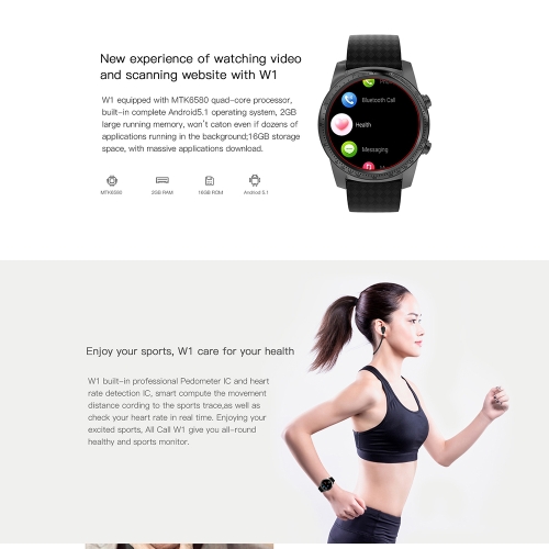 

AllCall W1 Watch-Phone 2GB RAM 16GB ROM