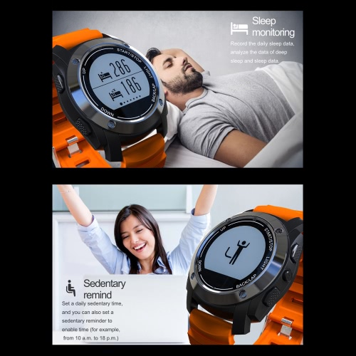 

S928 GPS Heart Rate Smart BT Sport Watch Wristband Bracelet Call Notification Pedometer Alarm Anti-lost Sleep Monitor Sport Modes Air Pressure for iPhone 6 6S 6 Plus 6S Plus 7 Plus Samsung S6 S7 edge Android 4.3 iOS 8.0 or above