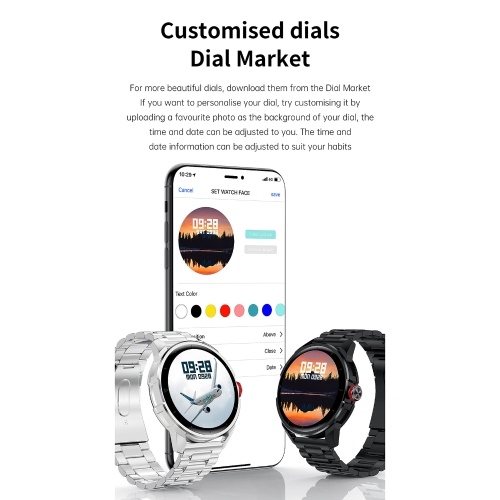 

LEMFO LF26PRO 1.32-inch Full-touch Screen Business Metal Smartwatch