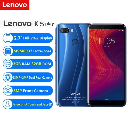 

Lenovo K5 Play 4G Mobile Phone 3+32GB US Plug