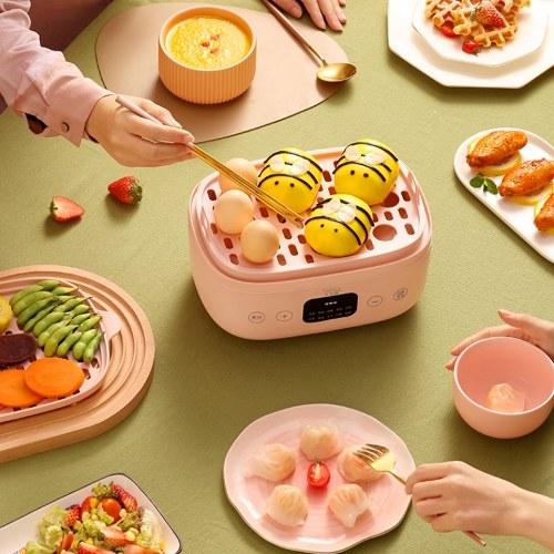 

LOTOR Electric Steamer 6L Double Boiler 24hours Intelligent Reservation/800W Fast Heating/360°Circumlating Steam Machine DZG-1 220V