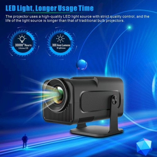 HY300 Projector 1080P Decoding Keystone Correction Mini Portable Projector -Android Version 