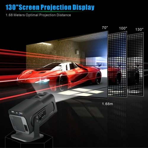 HY300 Projector 1080P Decoding Keystone Correction Mini Portable Projector -Android Version 