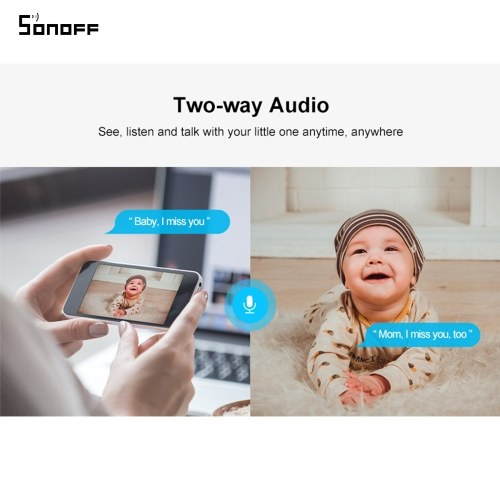 

SONOFF GK-200MP2-B Wi-Fi Wireless IP Security Camera Dome Survaillance Camera