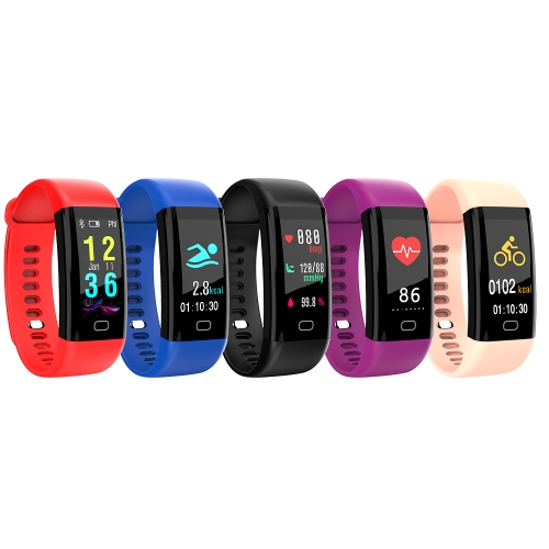 

F07 IP68 Waterproof Color Screen Fitness Band Smart Bracelets Heart-rate BT Sport Wristband Calls Notification Activity Tracking Sleep Monitor for iPhone 8 Plus Samsung S8+ iOS8 Android4.4