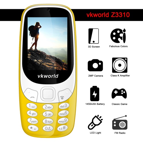 

vkworld Z3310 Feature Phone 2G GSM 6531 2.4 Inches