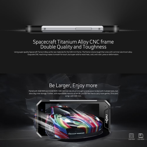 

NOMU S30 mini IP68 4G Smartphone 4.7 inches LTPS HD 3GB RAM 32GB ROM