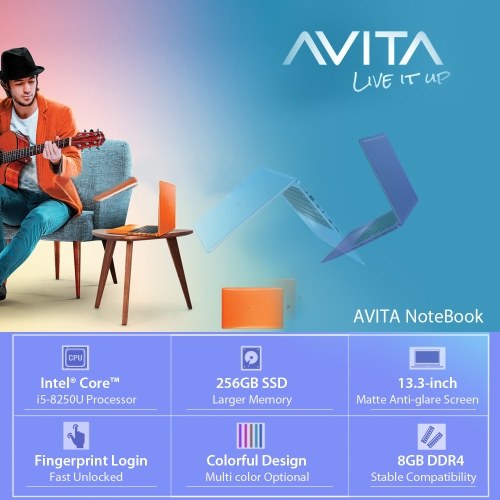 

AVITA NoteBook 13.3inch Fingerprint Computer For Home Office Students