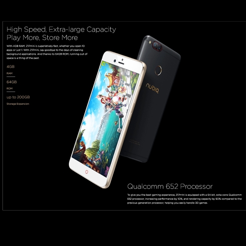 

Nubia Z17 mini NX569J 4G Smartphone 5.2 Inches 4GB RAM+64GB ROM