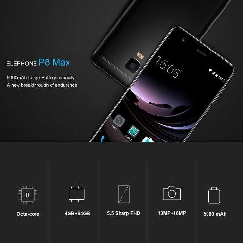 

Elephone P8 Max 4G Smartphone 5.5 Inches 4GB+64GB