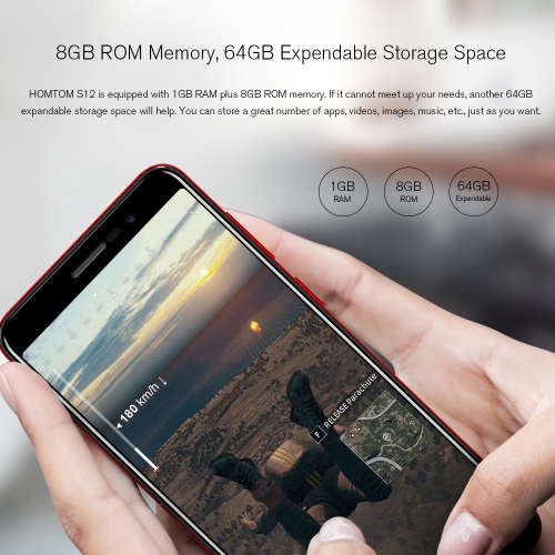 

HOMTOM S12 18:9 Full Screen 3G WCDMA Mobile Phone 5-inch 1GB RAM+8GB ROM