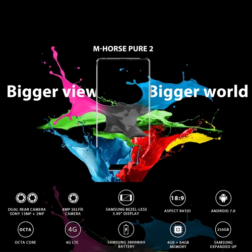

M-HORSE Pure 2 4G Smartphone 18:9 Bezel-less 4GB RAM 64GB ROM