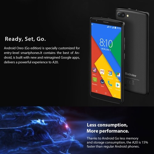 

Blackview A20 5.5 inches 3G WCDMA Smartphone 1GB+8GB