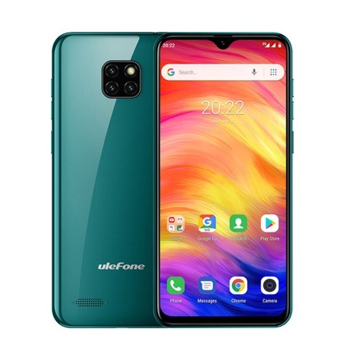 Ulefone Note 7 3G Mobile Phone 6.1inch 19:9 16GB ROM Triple Rear Cameras Android 9.0 MT6580A Quad Core 3500mAh Dual SIM WCDMA Face Unlocked Smartphone