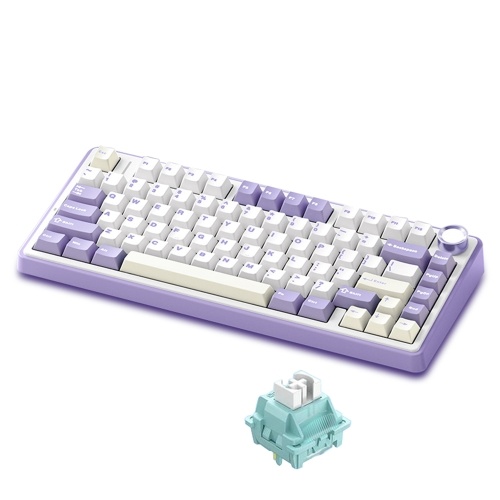 

AULA F75 Mechanical Keyboard - Wireless, Gasket Structure, Tri-Mode Connectivity, 80-Key Low-Delay Gaming Keyboard with Light Effect