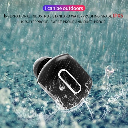 BT 5.0 Wireless In-Ear Earphone Mini Sport IPX5 Waterproof Swearproof Earbuds with Charging Case