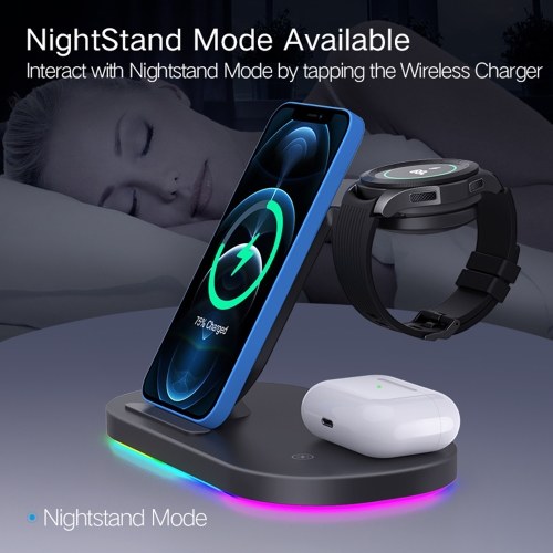 3 in 1 Wirelessly Charge Fast-charging Station Dock