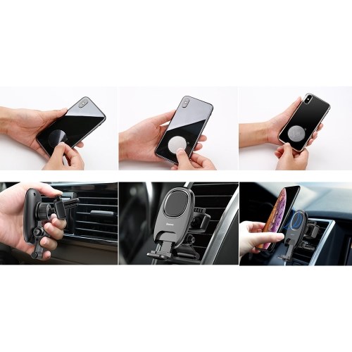 

Baseus Car Phone Holder Mount Air Vent Cell Phone Holder Rotation for Car Compatible with 4.7-6.5inch Smartphone