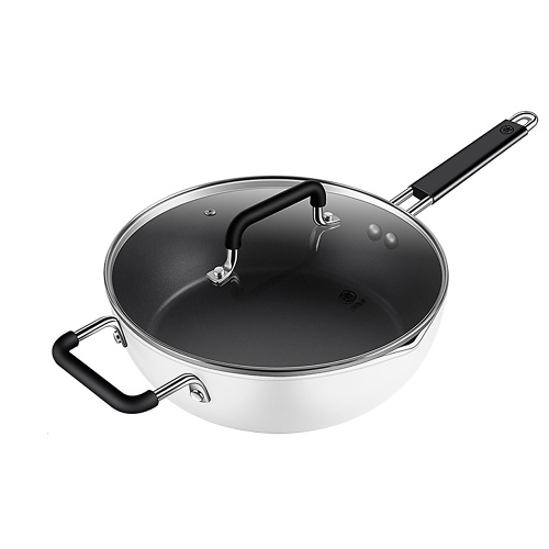 Xiaomi Youpin Wok Poêle antiadhésive sans fumée Fumée Cuisinière à gaz Poêle à fond plat Pot de cuisson Hotpot Poêle antiadhésive Pan de cuisson Pot de cuisine Cuisson