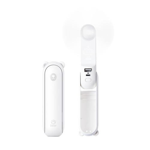 

JISULIFE Mini Handheld Fan Power Bank Dual-use 129g Portable and Fodable Type-C Charging 4800mAh Rechargeable Silent Small Fans with Flashlight Function