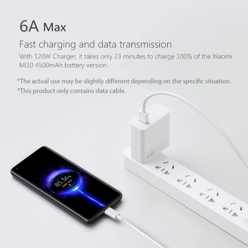 Xiaomi USB Type C Cable 6A Super Fast Charging Data Cable (1m) 