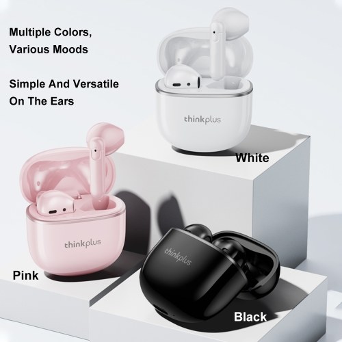 Lenovo Thinkplus LP42 Wireless Earbuds with Clear Mic, Noise Reduction,  Long-Lasting 