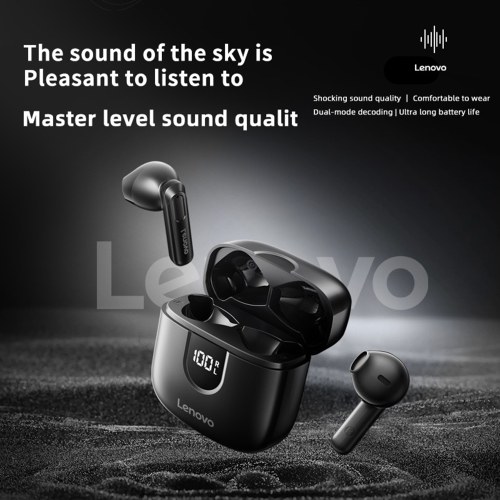 Lenovo EA120 Semi-In-Ear Wireless Earbuds Smart Noise Canceling BT Headphones with LED Display Dual Modes Decoding Sport Gaming Earphones 