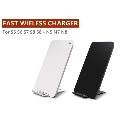 

Qi Standard Wireless Charging Stand with Vents Fast Dual-coil Phone Wireless Charger for iPhone 8 iPhone X Samsung Galaxy S8 Note